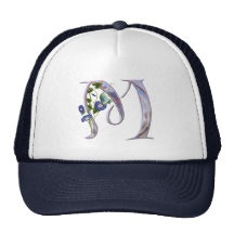 Initiale précieuse M de papillon Casquette De Camionneur