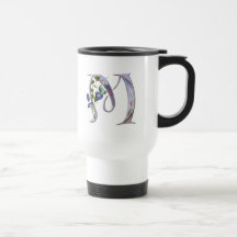 Initiale précieuse M de papillon Tasse À Café