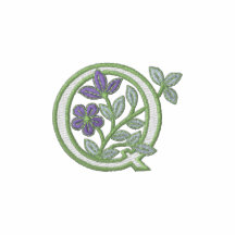 Initiale Q de monogramme de fleur