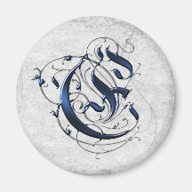 Initiale vintage E Magnets Pour Réfrigérateur