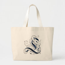 Initiale vintage L Sac Fourre-tout