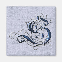 Initiale vintage S Magnets Pour Réfrigérateur
