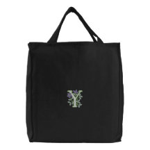 Initiale Y de monogramme de fleur Sacs En Toile