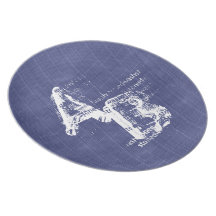 Initiales délavées assiettes