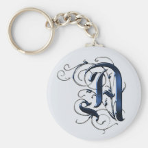 Initiales vintages A Porte-clef