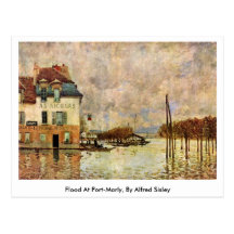 Inondation à Port-Marneux, par Alfred Sisley Carte Postale