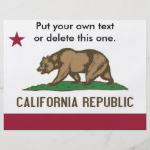 Insecte avec le drapeau de la Californie, Etats-Un Prospectus En Couleur
