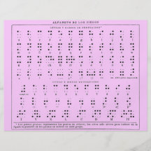 Insecte braille d'alphabet prospectus personnalisés