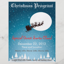 Insecte de programme de Noël du père noël d'invité Prospectus
