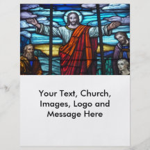 Insecte d'église de Jésus de fenêtre en verre tein Tract Customisé