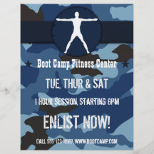 Insectes bleus de forme physique de Camo Boot Camp Prospectus
