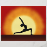 Insectes de silhouette de lever de soleil de yoga tract customisé