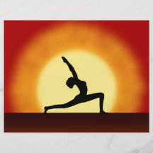 Insectes de silhouette de lever de soleil de yoga tract customisé