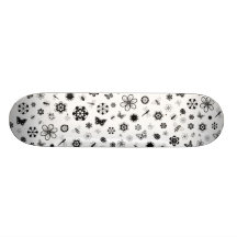 Insectes et fleurs de vecteur planches à roulettes customisées
