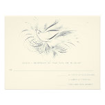 Inséparable vintage de Flourish de stylo épousant  Cartons D'invitation