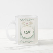 Inséparables avec les anneaux d'or tasse à café