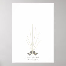 Inséparables du Guestbook | de mariage d'empreinte Poster