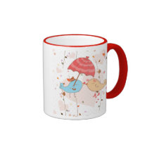 Inséparables épousant des Valentines Tasses À Café