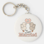Inséparables juste mariés épousant Keychain Porte-clef