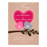 Inséparables sophistiqués et mariage lunatique faire-parts
