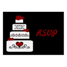 Insertion du gâteau de mariage RSVP Modèles De Cartes De Visite