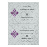 Insertion noire de mariage de réception de coeurs  invitations personnalisées