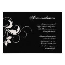 Insertion noire et argentée de mariage de automne  faire-part