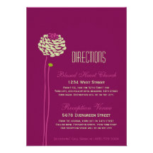 Insertion verte et pourpre de dahlia simple - de d invitation personnalisable