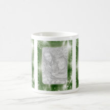 Insertions vertes de photo du cadre 3 d'étincelle mug