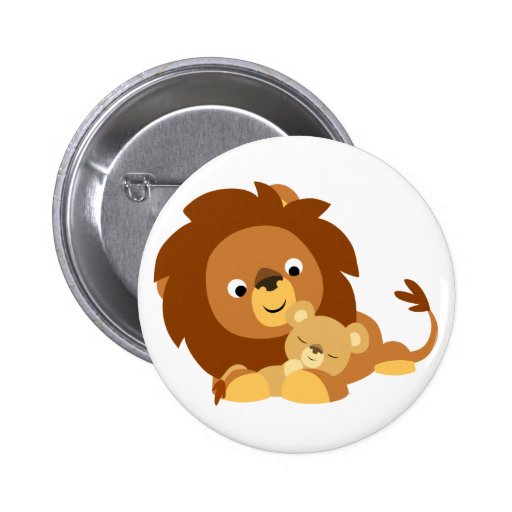 Insigne affectueux mignon de papa de lion de bande badge