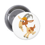 Insigne courant de bouton de chèvre de bande dessi badges publicitaires