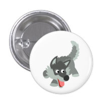 Insigne curieux mignon de bouton de loup de bande  badge avec épingle