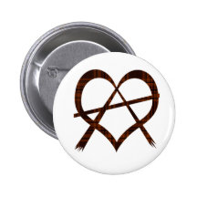 Insigne de bouton de symbole de coeur d'anarchie badge