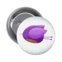 Insigne de bouton d'oiseaux en vol -