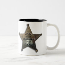 Insigne de cru de police de grammaire tasses à café