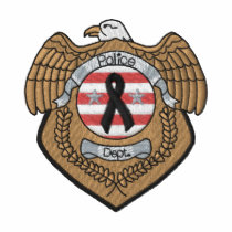 Insigne de deuil de police polos brodés
