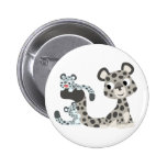 Insigne de léopard de neige de bande dessinée et d badges publicitaires