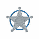 Insigne de shérif vestes brodées