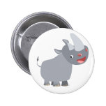 Insigne drôle de bouton de rhinocéros de bande des badges publicitaires