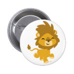 Insigne heureux de bouton de lion de bande dessiné pin's