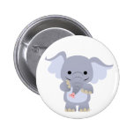 Insigne heureux de bouton d'éléphant de bande dess pin's avec agrafe