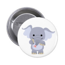 Insigne heureux de bouton d'éléphant de bande dess pin's avec agrafe