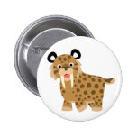 Insigne heureux mignon de bouton de Smilodon de ba badges publicitaires