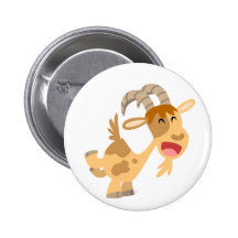 Insigne heureux mignon de Buton de chèvre de bande Pin's