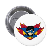 Insigne masqué de fille de super héros badge