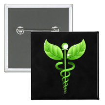 Insigne médical de symbole de caducée de médecine  pin's avec agrafe