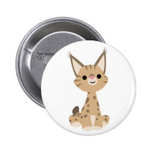 Insigne mignon de bouton de Lynx de bande dessinée Badge