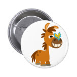 Insigne mignon de bouton de poney de papillon de b badges publicitaires