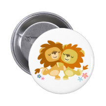 Insigne mignon de bouton de tango de deux lions de pin's avec agrafe