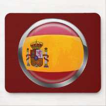 Insigne moderne d'emblème de drapeau de l'Espagne  Tapis De Souris